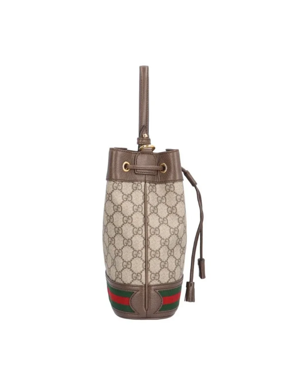 Gucci GG Rubaguet Odia Shoulder Bag Split Canvas Beige